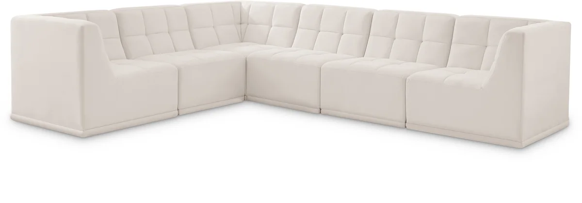 Relax - 6 Piece Modular Sectional - Cream