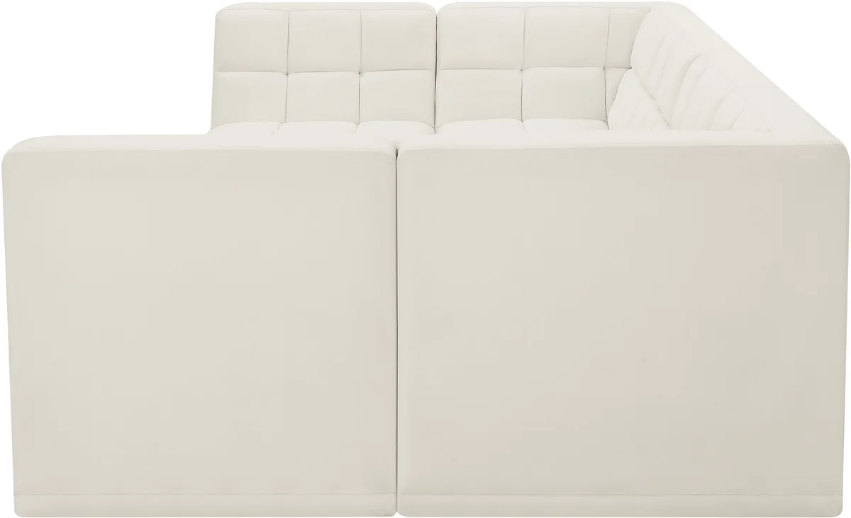 Relax - 6 Piece Modular U-Shaped Sectional - Cream