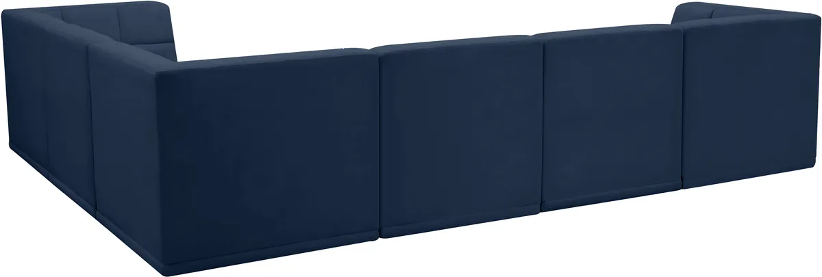 Relax - 6 Piece Modular Sectional - Navy