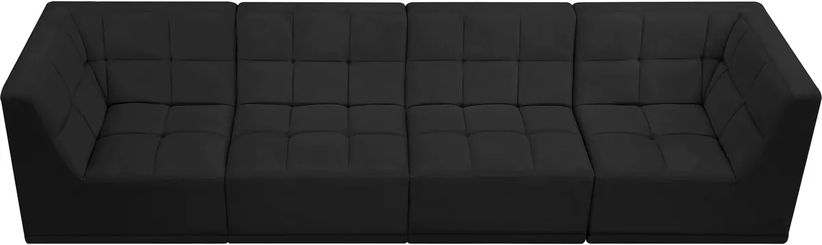 Relax - 4 Seat Modular Sofa - Black