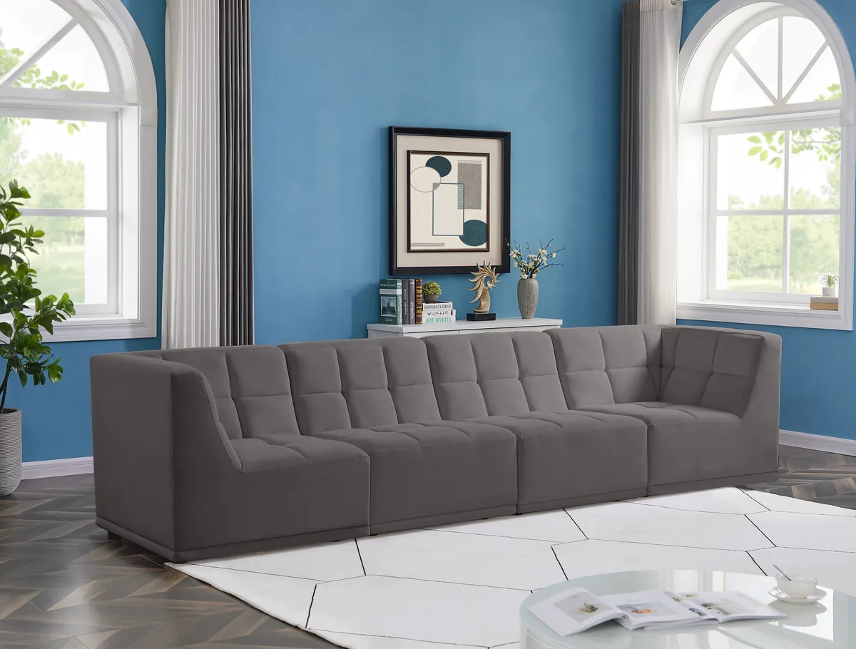 Relax - 4 Seat Modular Sofa - Gray