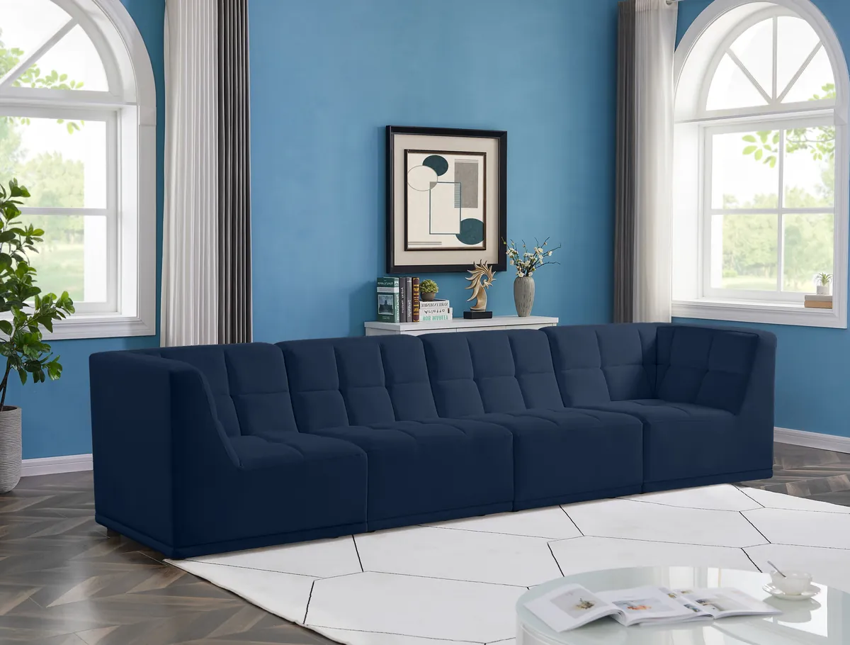 Relax - 4 Seat Modular Sofa - Navy - View 2