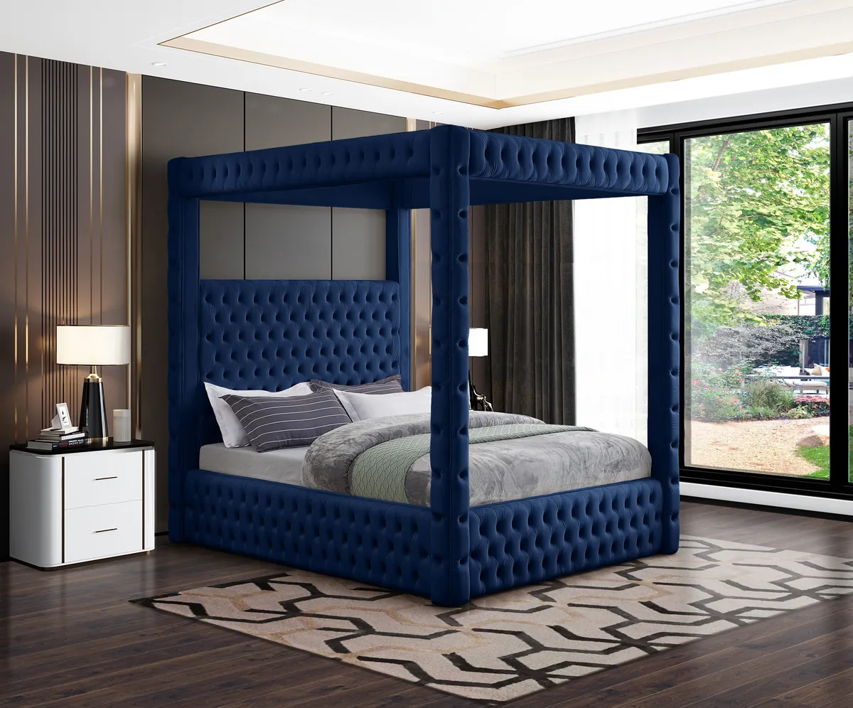 Royal - King Bed - Navy - View 2