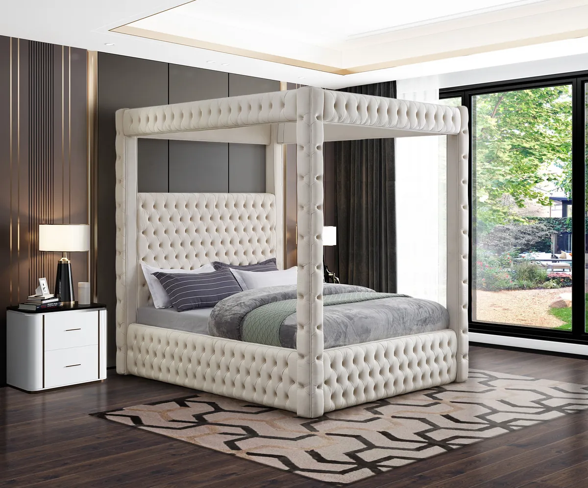Royal - King Bed - Cream - View 2