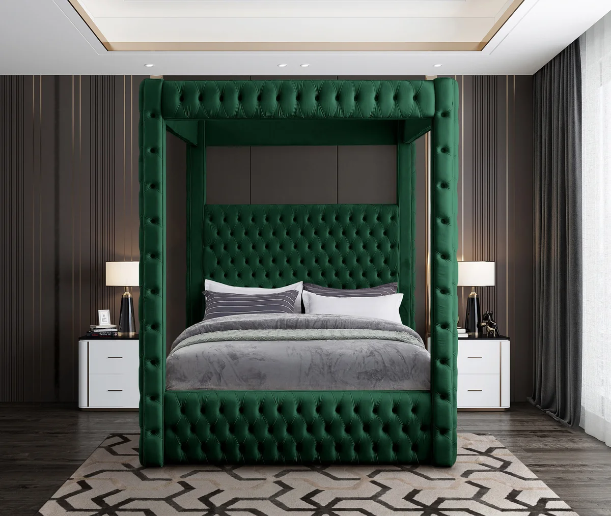Royal - King Bed - Green