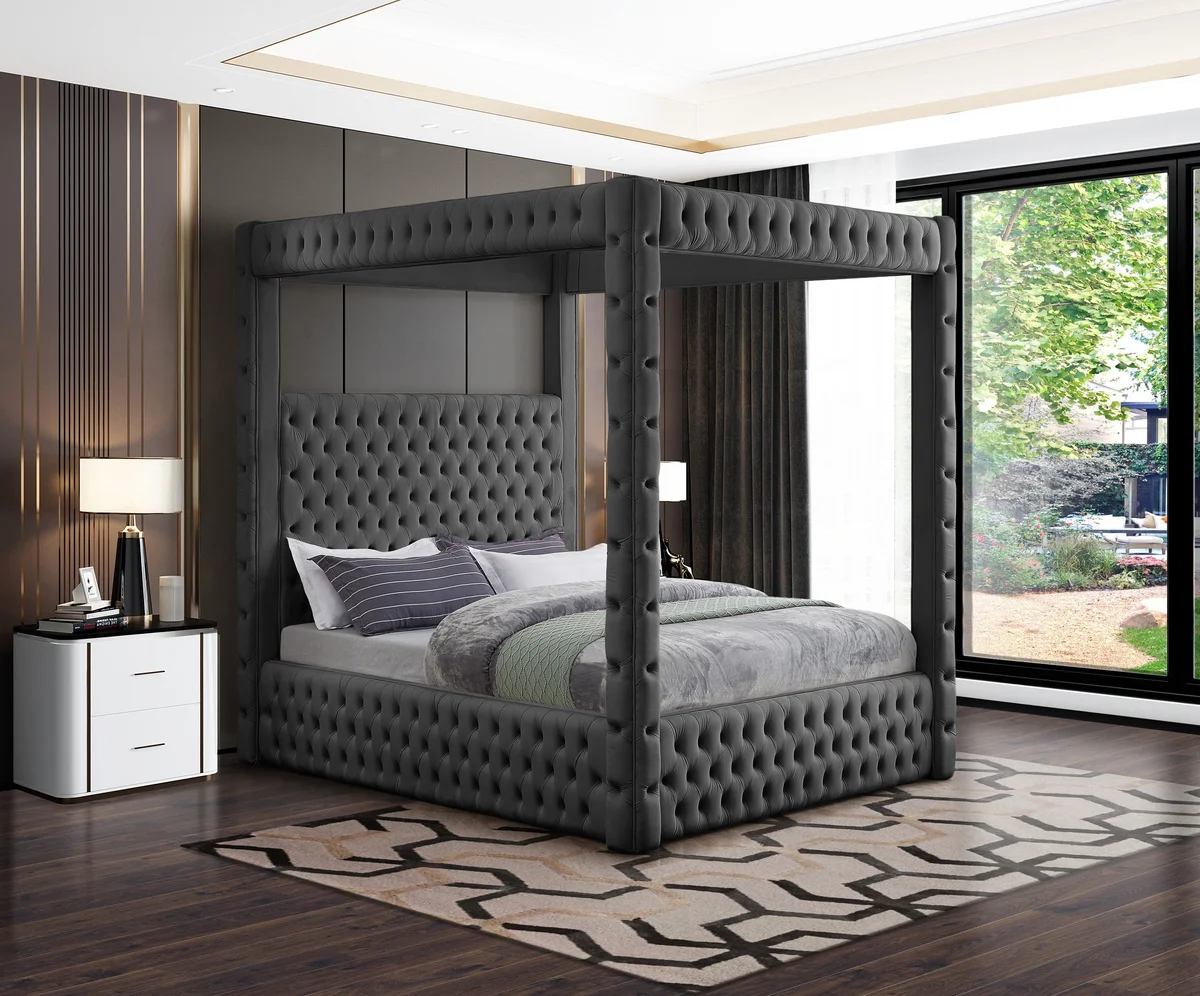 Royal - Queen Bed - Gray - View 2