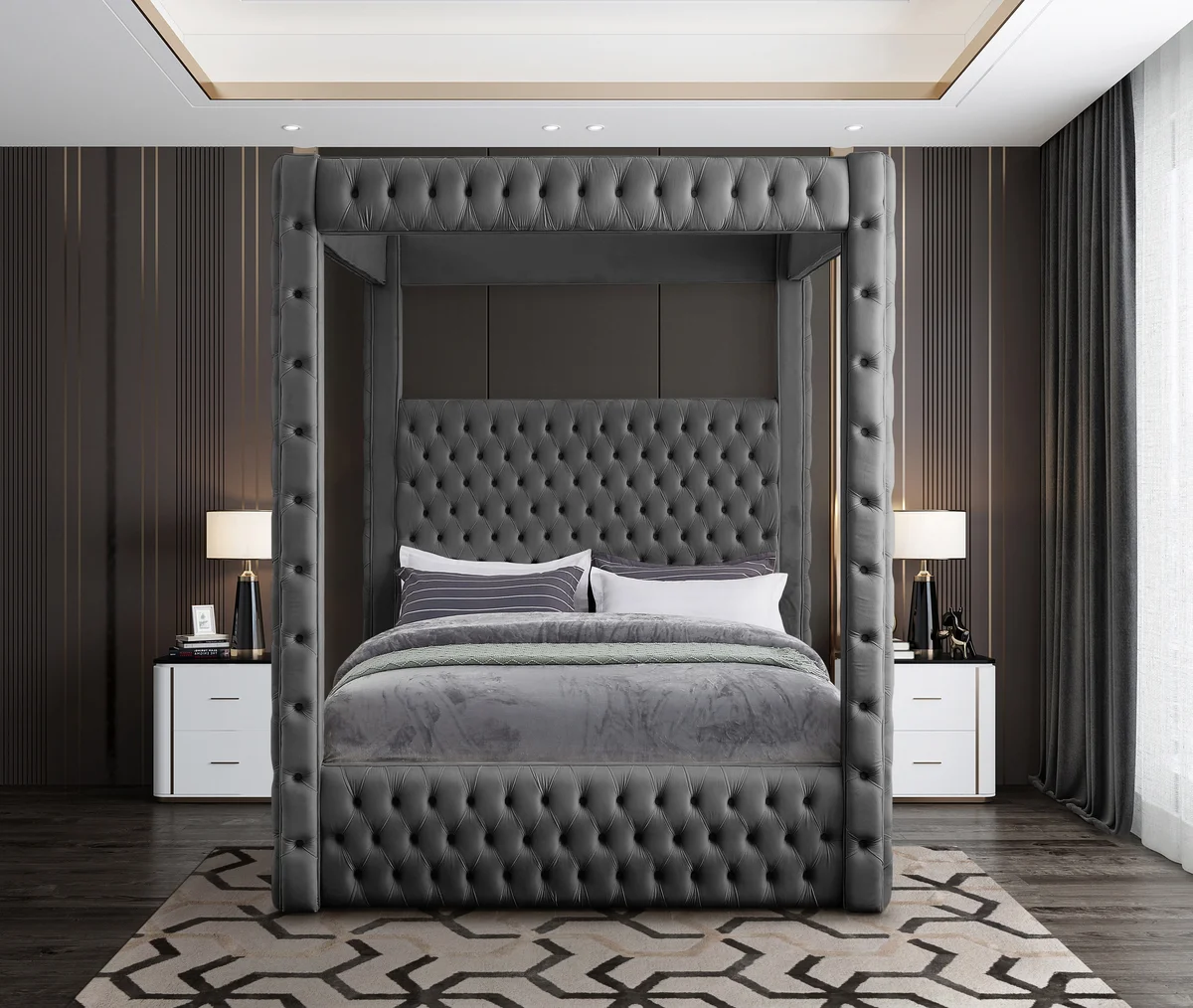 Royal - Queen Bed - Gray