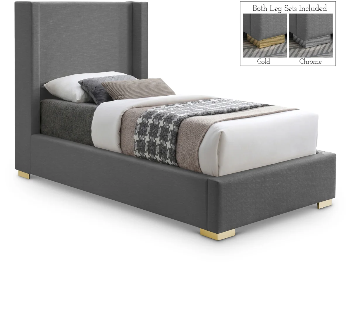 Royce - Twin Bed - Gray