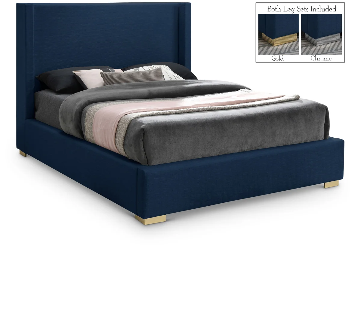 Royce - King Bed - Navy