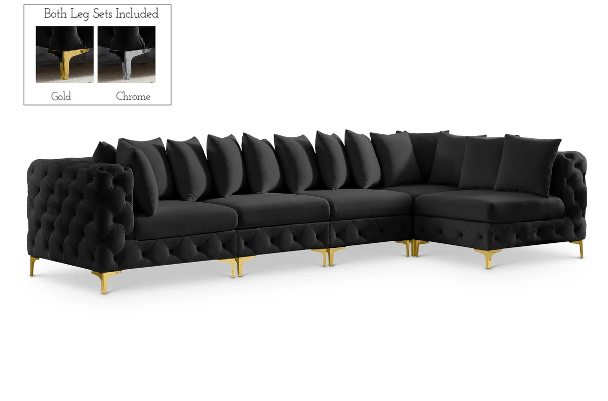 Tremblay - 5 Piece Modular Sectional - Black