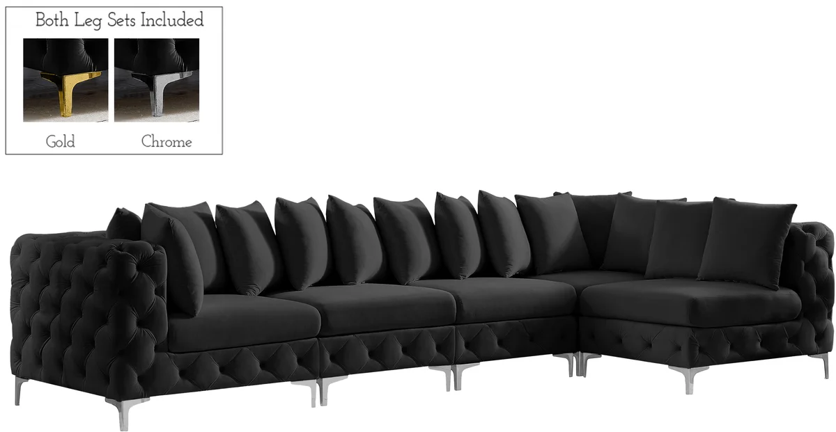 Tremblay - 5 Piece Modular Sectional - Black - View 2