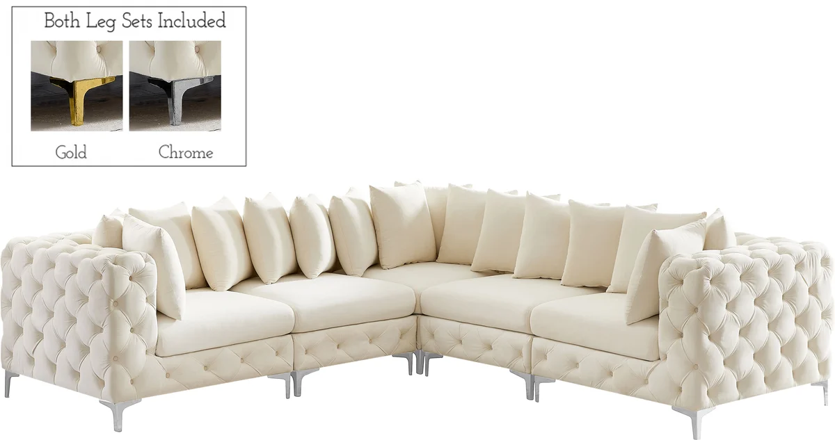 Tremblay - 5 Piece Modular Corner Sectional - Cream - View 2