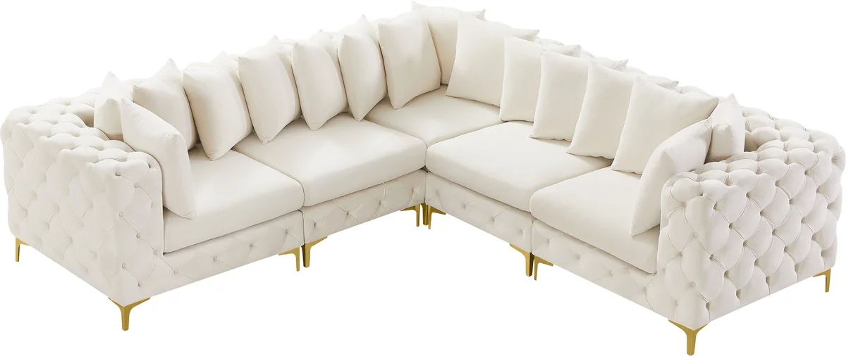 Tremblay - 5 Piece Modular Corner Sectional - Cream