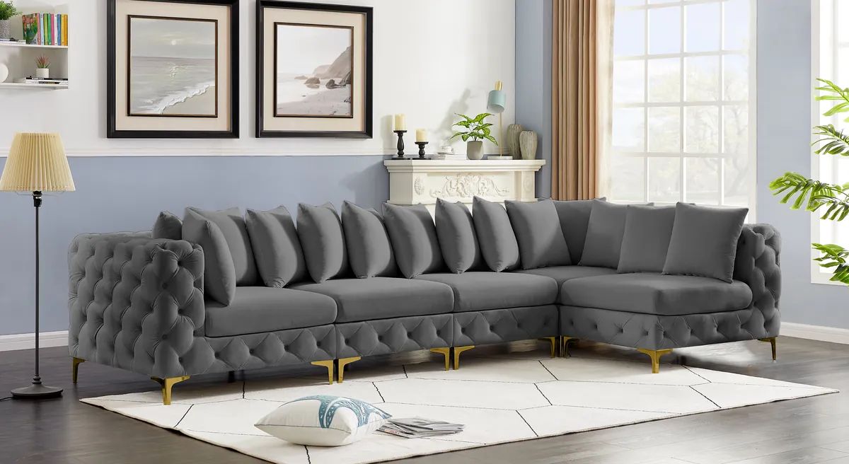 Tremblay - 5 Piece Modular Sectional - Gray