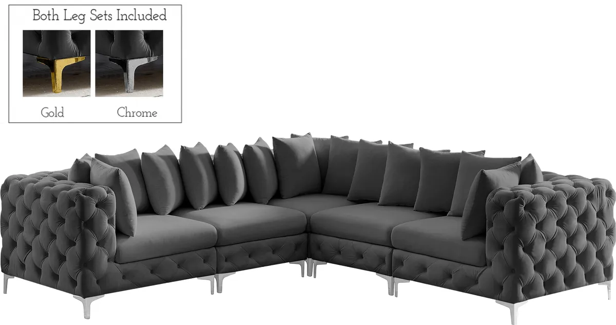 Tremblay - 5 Piece Modular Corner Sectional - Gray - View 2