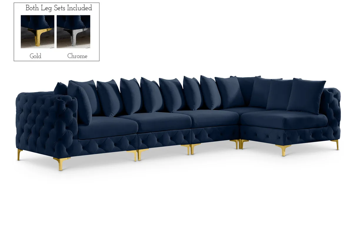 Tremblay - 5 Piece Modular Sectional - Navy