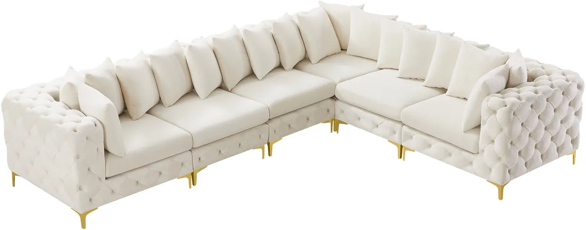 Tremblay - 6 Piece Modular Corner Sectional - Cream