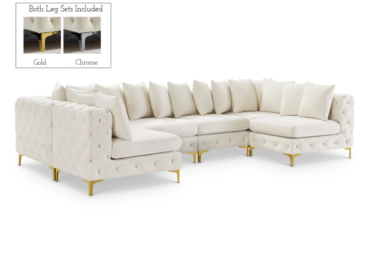 Tremblay - 6 Piece Modular U-Shaped Sectional - Cream