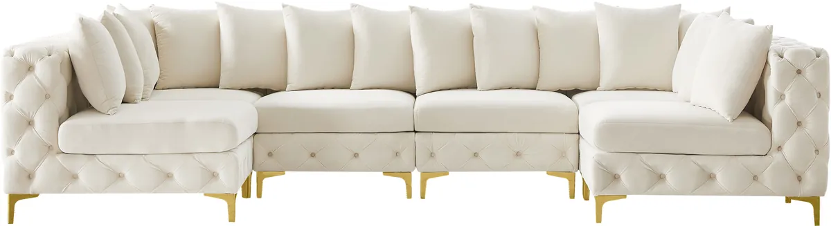 Tremblay - 6 Piece Modular U-Shaped Sectional - Cream
