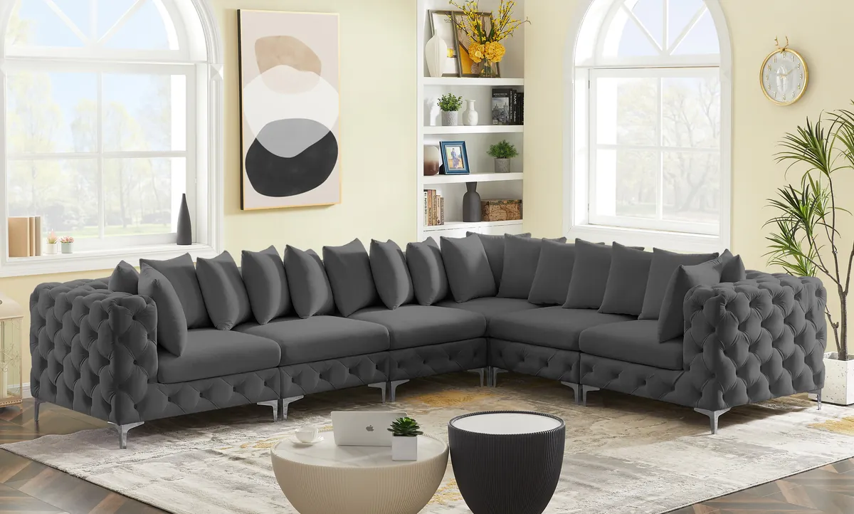 Tremblay - 6 Piece Modular Corner Sectional - Gray