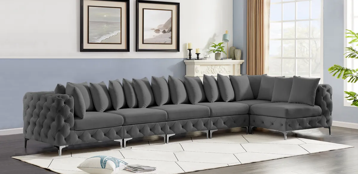 Tremblay - 6 Piece Modular Sectional - Gray