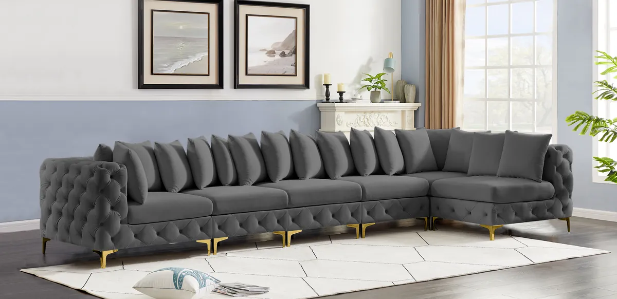 Tremblay - 6 Piece Modular Sectional - Gray