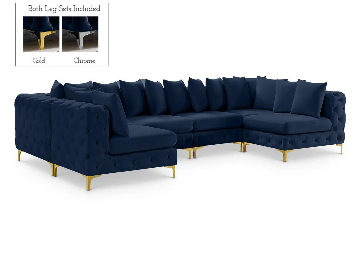 Tremblay - 6 Piece Modular U-Shaped Sectional - Navy
