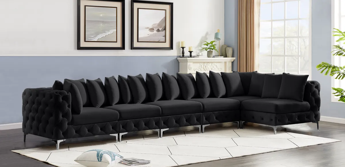 Tremblay - 6 Piece Modular Sectional - Black