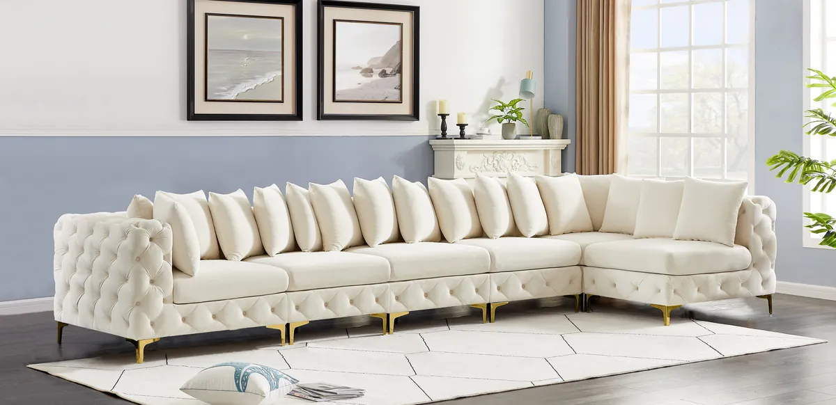 Tremblay - 6 Piece Modular Sectional - Cream
