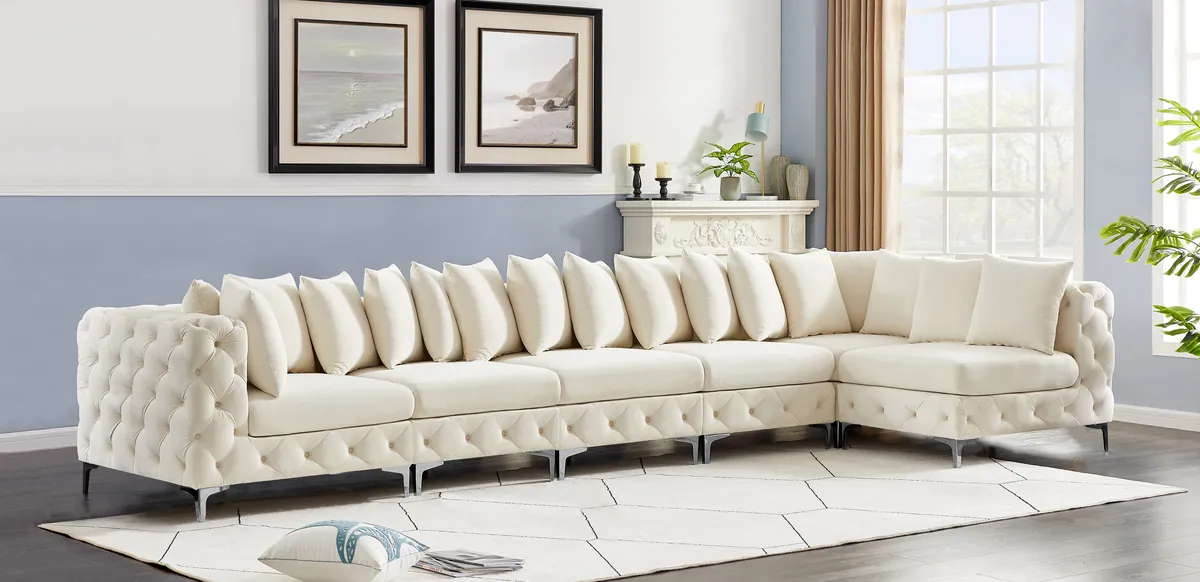 Tremblay - 6 Piece Modular Sectional - Cream