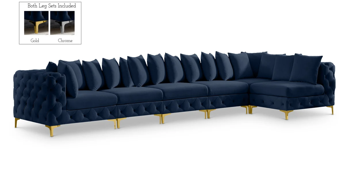 Tremblay - 6 Piece Modular Sectional - Navy