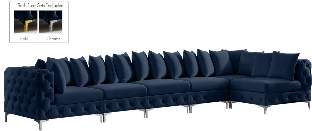 Tremblay - 6 Piece Modular Sectional - Navy - View 2