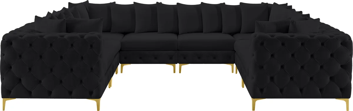 Tremblay - 8 Piece Modular U-Shaped Sectional - Black