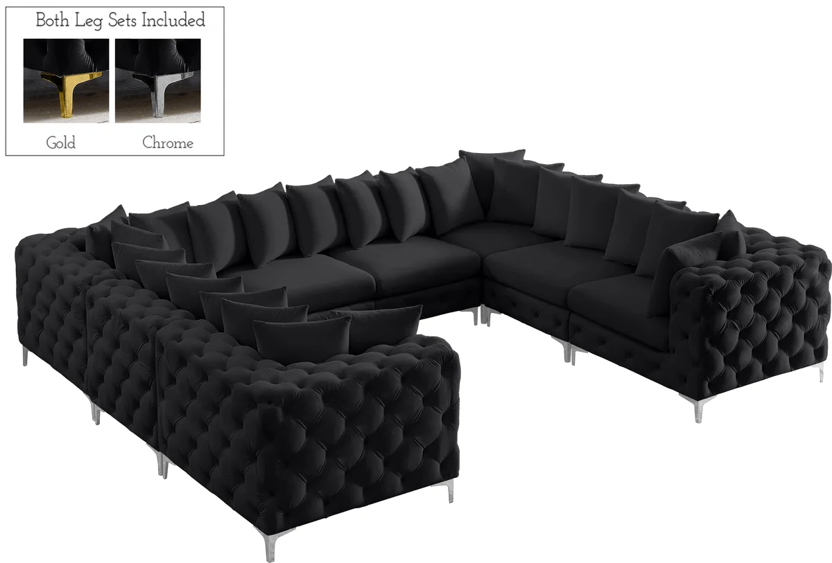 Tremblay - 8 Piece Modular U-Shaped Sectional - Black - View 2