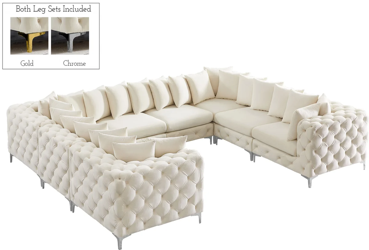 Tremblay - 8 Piece Modular U-Shaped Sectional - Cream - View 2