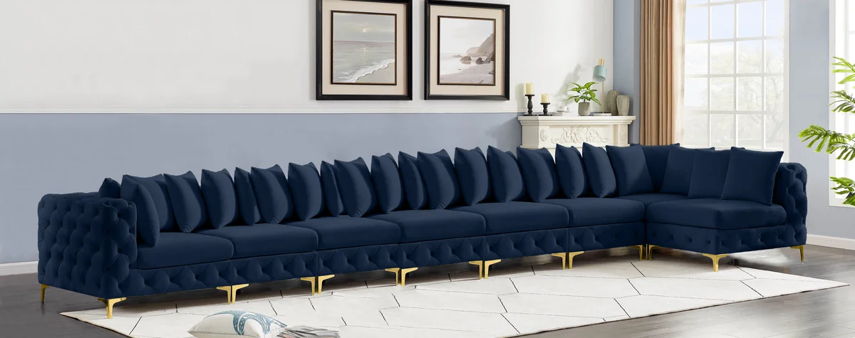 Tremblay - 8 Piece Modular Sectional - Navy