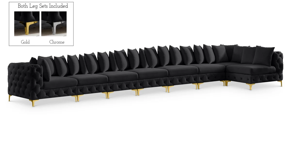 Tremblay - 8 Piece Modular Sectional - Black