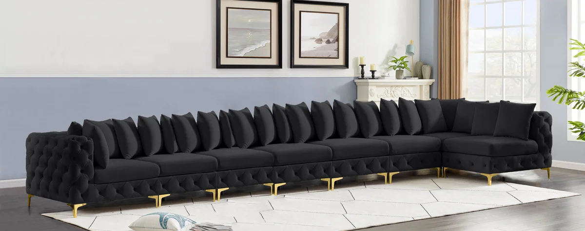 Tremblay - 8 Piece Modular Sectional - Black