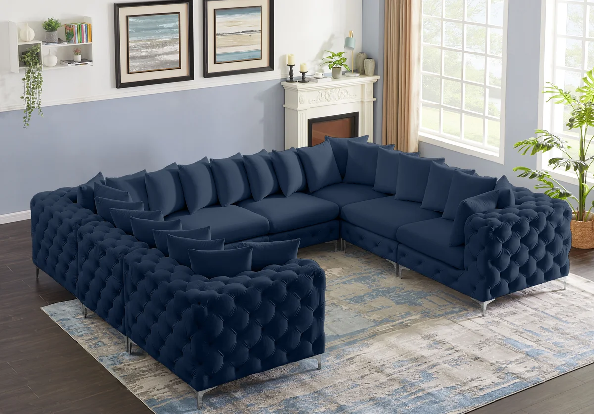 Tremblay - 8 Piece Modular U-Shaped Sectional - Navy