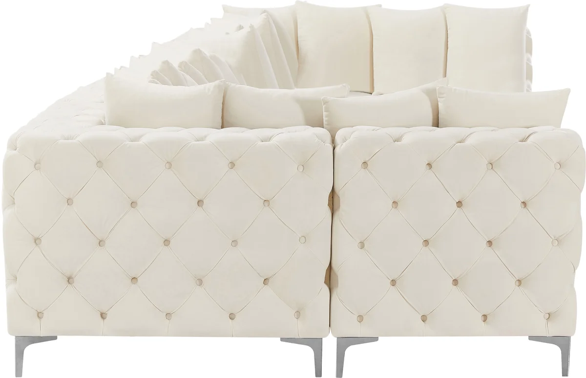 Tremblay - 8 Piece Modular U-Shaped Armless Sectional - Cream