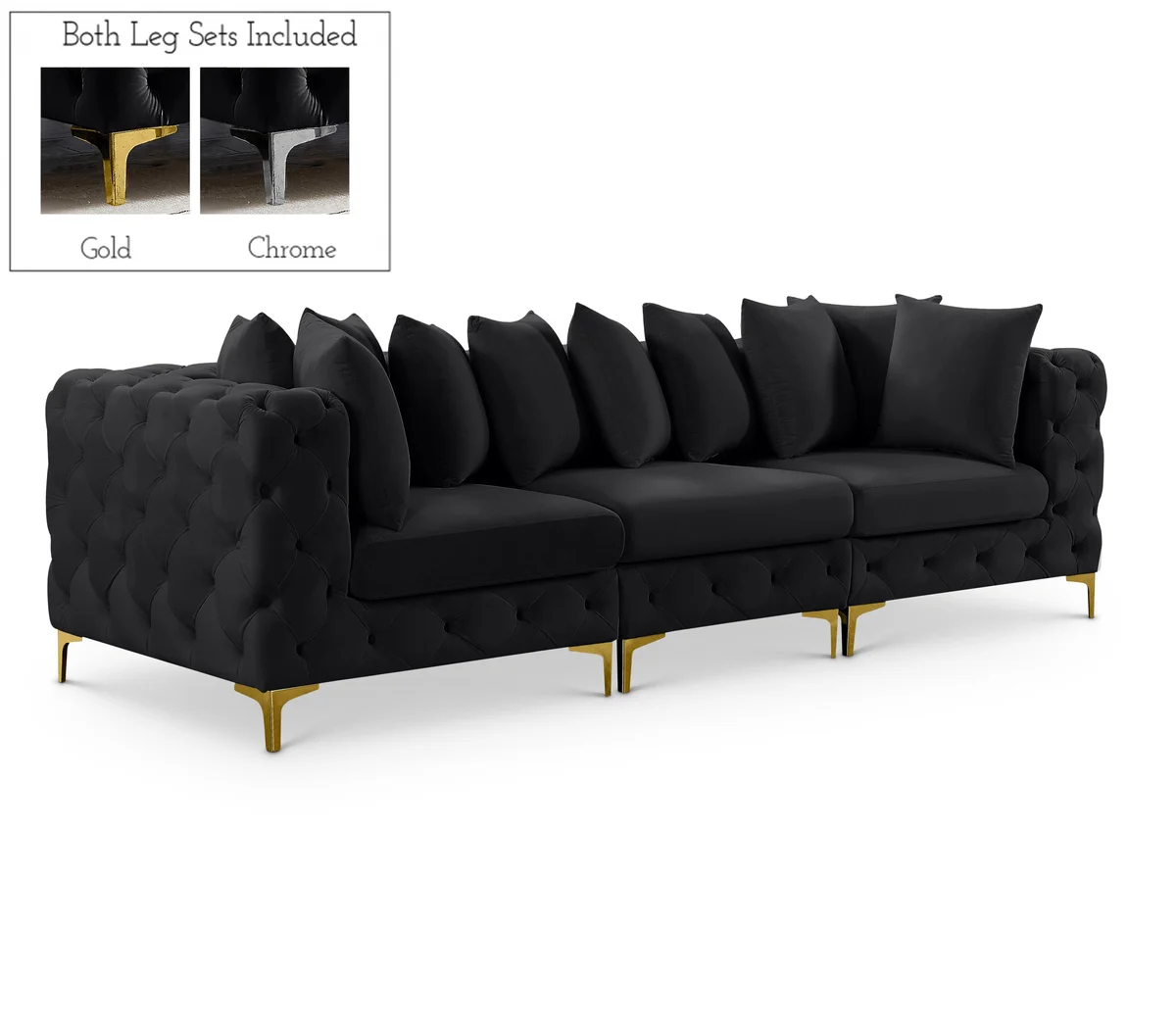 Tremblay - 3 Seat Modular Sofa - Black