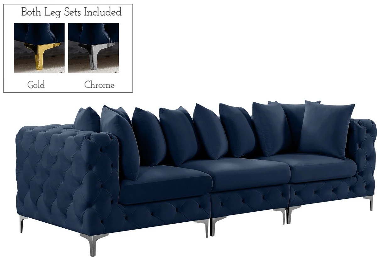 Tremblay - 3 Seat Modular Sofa - Navy - View 2