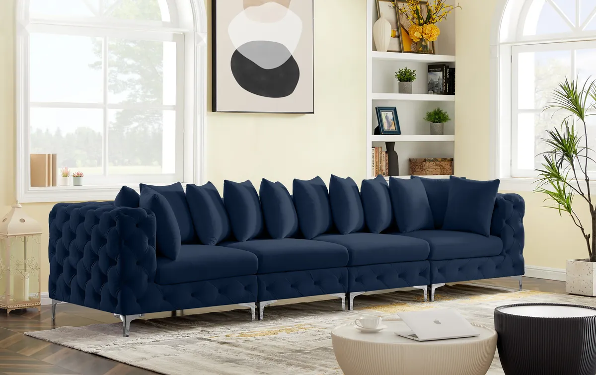 Tremblay - 4 Seat Modular Sofa - Navy