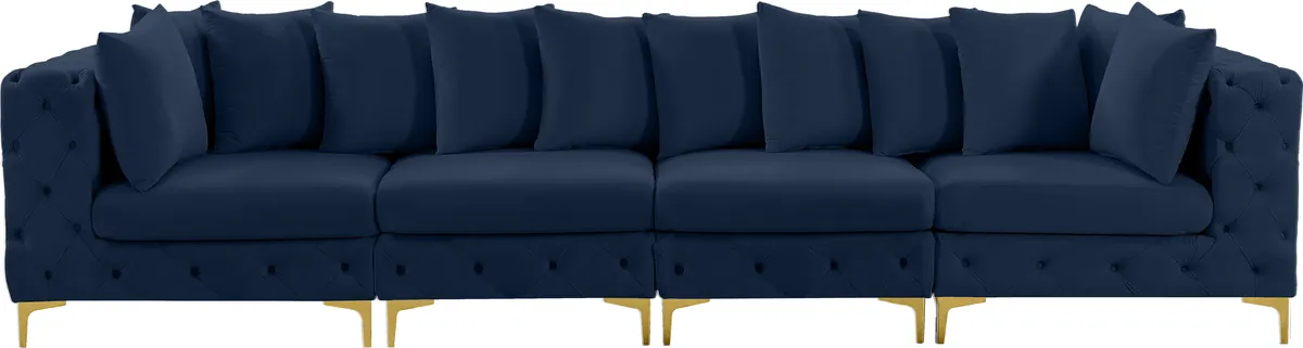 Tremblay - 4 Seat Modular Sofa - Navy