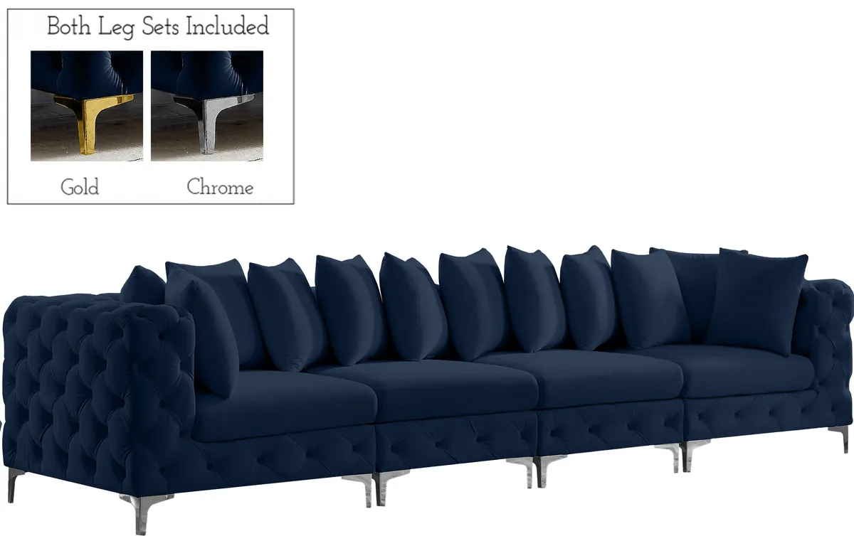 Tremblay - 4 Seat Modular Sofa - Navy - View 2