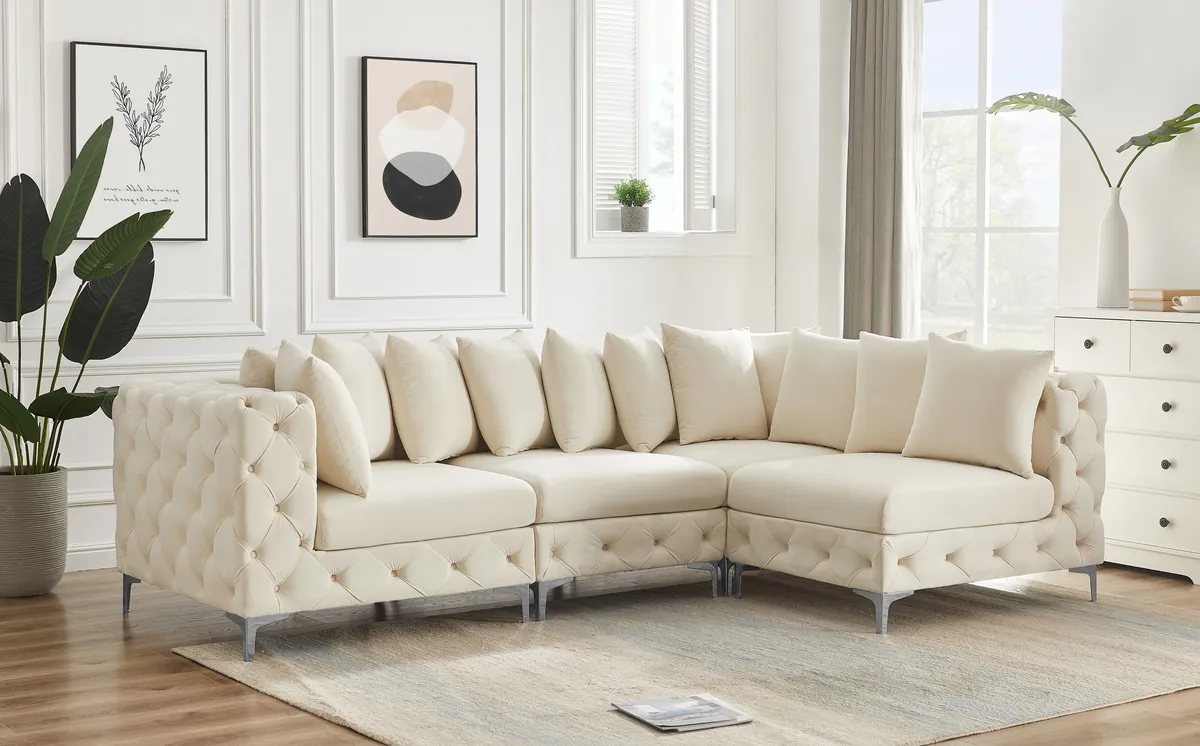 Tremblay - 4 Piece Modular Sectional - Cream