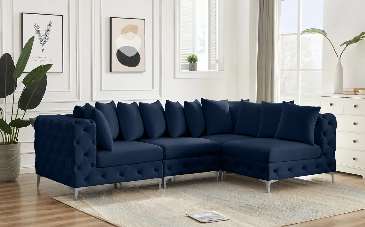 Tremblay - 4 Piece Modular Sectional - Navy