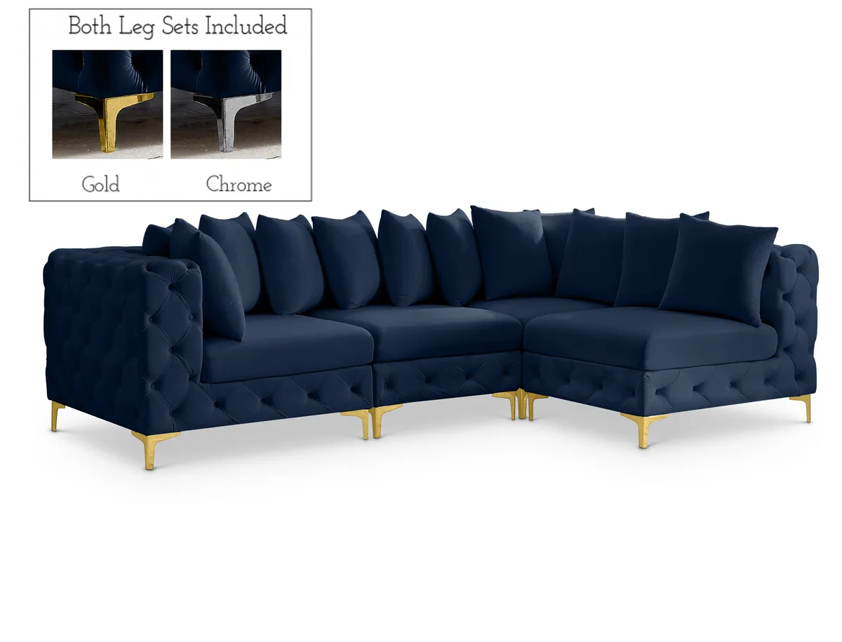 Tremblay - 4 Piece Modular Sectional - Navy