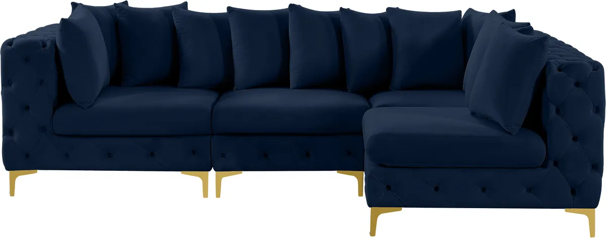 Tremblay - 4 Piece Modular Sectional - Navy