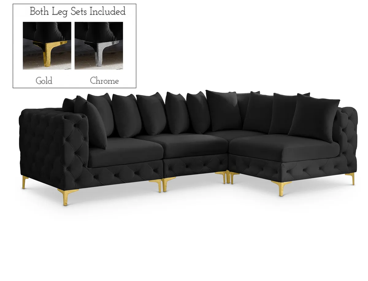 Tremblay - 4 Piece Modular Sectional - Black